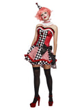 Women's Fever Deluxe Clown Cutie Costume, with Corset