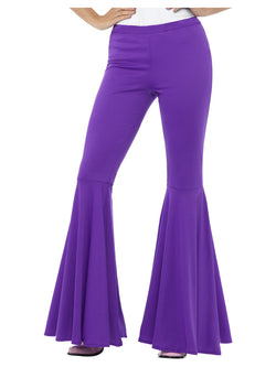 Purple Flared Trousers, Ladies - The Halloween Spot