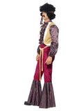 Men's 1970s Psychedelic Rocker Costume with Flares