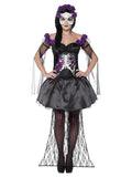 Women's Day of the Dead Senorita Costume, with Printed Top