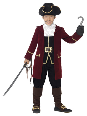 Boy's Deluxe Pirate Captain Costume, with Jacket