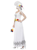 Women's Day of the Dead Skeleton Bride Costume White