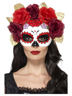 Day of the Dead Rose Eye Mask - The Halloween Spot