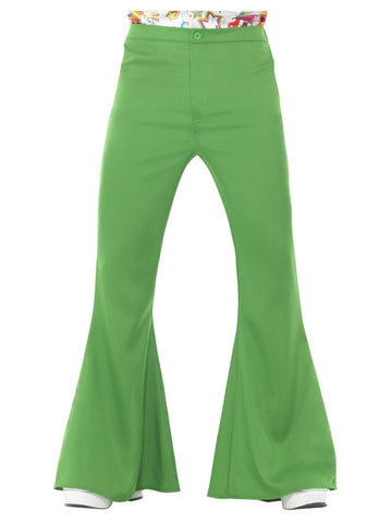 Green 1960s Flared Trousers, Mens