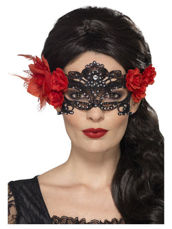 Day of the Dead Lace Filigree Eyemask - The Halloween Spot