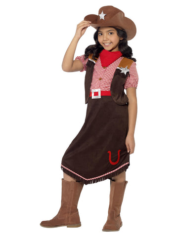 Girl's Deluxe Cowgirl Costume