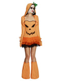 Women's Fever Pumpkin Costume Tutu Dress