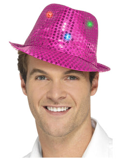 Light Up Sequin Trilby Hat - The Halloween Spot