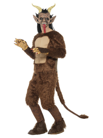 Men's Beast / Krampus Demon Costume, Long Pile Fur