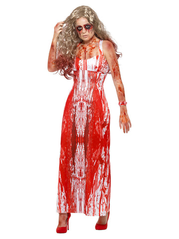 Women's  Bloody Prom Queen Costume