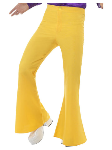 Yellow 1960's Flared Trousers, Mens