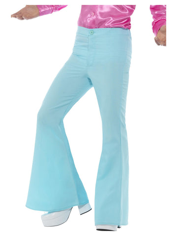 Blue 1960s Flared Trousers, Mens