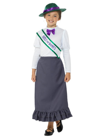 Girl's Victorian Suffragette Costume