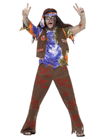 Men's Zombie 60s Hippie Costume