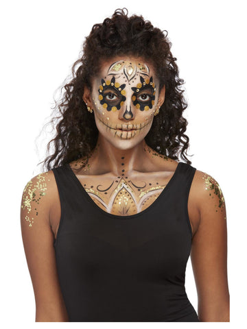Gold Day Of The Dead Makeup Kit