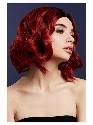 Fever Kourtney Wig, Two Toned Blend, Ruby Red