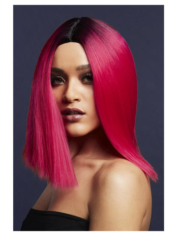 Fever Kylie Wig, Two Toned Blend, Magenta Pink